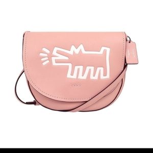 Coach Keith Haring Hudson Crossbody Bag Nude Pink
